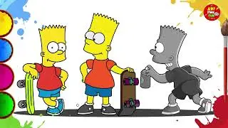 The Simpsons Coloring Pages for Kids | Fun Cartoon Coloring Book | Art Time Fun#coloringbook