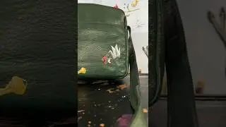 Difficult Leather Painting #diy #painting #art #diyart #leather #fashion #bag