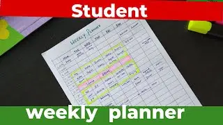 Student Weekly planner that works