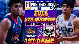 MPBL | FULL 4TH QUARTER | BATANGAS  RUM MASTERS (vs) BACOLOD MASKARA 2026 PRE-SEASON | FEB. 19,2026