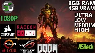 Doom RX 570 4GB RYZEN 3 1200