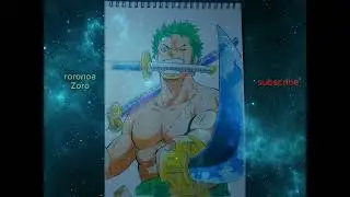 Drawing roronoa Zoro [coloring Zoro]