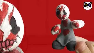 Making Scrapeface with Air Dry Clay | Madness Combat x Friday Night Funkin' Mod [Clay Art]