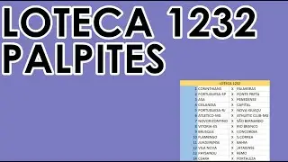 LOTECA 1232 - PALPITES DOS 14 JOGOS!!!!