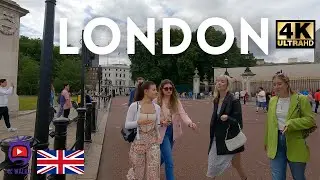 【4K】BUCKINGHAM PALACE SUMMER 2022 WALKING TOUR | CENTRAL LONDON SUMMER WALK