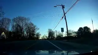 Evening drive in Johnston, Rhode Island