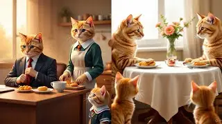 Orange Cat Family | Emotional Home & School Life Story | Courage & Kindness Wins | Heart Touching
