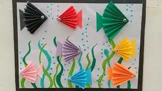 #shorts# Quick and Easy Paper  Craft | How to make Fish Aquarium| Simple DIY| Craft Queen Reena|