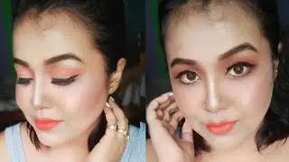 Coral glam look।। Easy tutorial for beginners।। Beauty Mirror Banashri