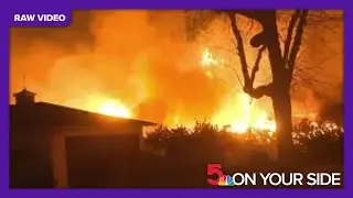 Raw video: Hurst wildfire burning in Sylmar, California