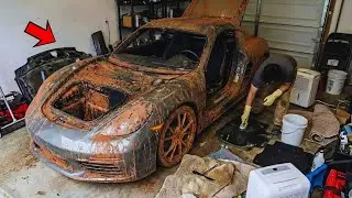 I Paid a Flooded Porsche 718 Cayman for $500 and Spent Half a Month Deep Cleaning!