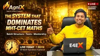 The System That Dominates MHT-CET Maths | AgniX Live @ 7:30 PM #mhtcet2026
