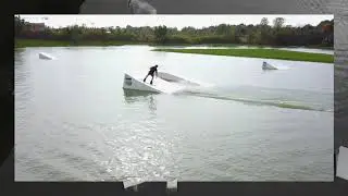 Action Wake Park - wakeboarding drone footage