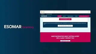 Introducing the all-new ESOMAR Directory
