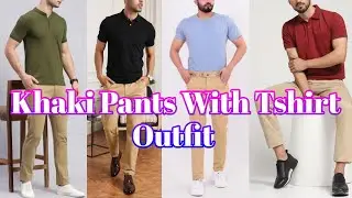 Khaki Pants With Matching Tshirt Outfit Ideas For Men |Khaki Pants Outfit Ideas | by Look Stylish