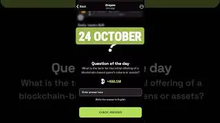Dropee Question of the day Code Today 24 October | Dropee Question of the day Code | Dropee Code