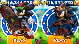 Sonic Dash - Extreme Gear Shadow VS Warrior Shadow - All Characters Unlocked - Gameplay