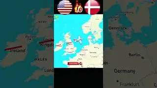 Flying from USA to Denmark Stunning Flight Animation||USA to Denmark in Seconds ##shorts
