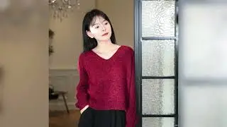 【毛儿手作】暖熙 羊绒马海毛v领育克毛衣棒针编织教程