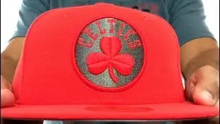 Celtics 'NBA TEAM-BASIC' Fire Red-Charcoal Fitted Hat by New Era
