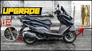 Suzuki Burgman: Rear Shock Absorber Replacement & Upgrade