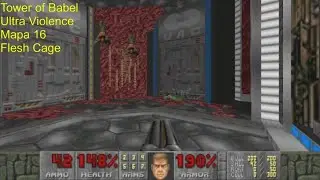 Jugando a Doom Tower of Babel Mapa 16 Flesh Cage