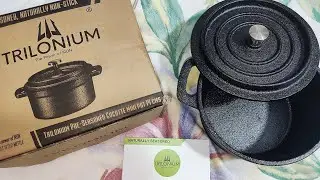 Trilonium Cast Iron Dutch oven 750ml. 😊 Pre-Seasoned and Non- Stick 14 cm Mini Pot Review