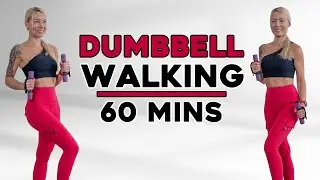 🔥60 Min Walking Full Body Fat Burning 🔥 Workout with Dumbbells | Knee Friendly🔥