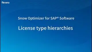 Snow Optimizer for SAP® Software license type hierarchies