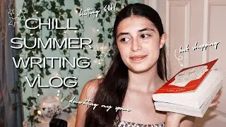Chill Writing Vlog🌿🖋️ hitting 60k, buying books + decorating my room with leaves!
