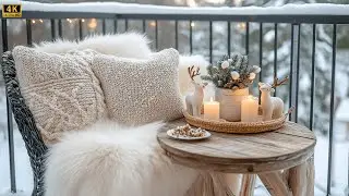 Warm and Cozy Winter Small Balcony Nordic Style Decor Ideas You'll Adore!