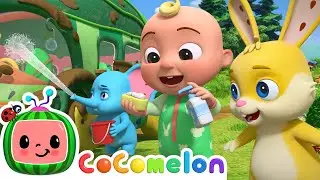 Wash the Bus! 🧽🚌 Fun Vehicle Song for Kids | Animal Time | CoComelon Nursery Rhymes & Kids Songs