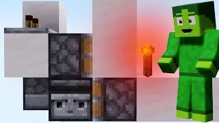 Minecraft Geheimgang Trigger mit Redstone Fackel