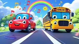 Wheels on the Car | Fun Nursery Rhyme for Kids | Sing Along and Learn Colors