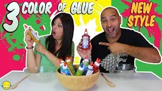 3 COLORS of GLUE SLIME NEW STYLE 3 Colores de cola para Slime Nuevo Estilo Bego y Jordi