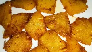 💕 Roasted pineapple recipe in Hindi🍍- Grilled pineapple Recipe/ Sweet spicy roasted pineapple Recipe
