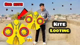 Kite looting aaj to maine big kite loot li aur bahut saari patang bhi loot liya😍🪁