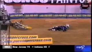 Greg Albertyn's Big Crash At Tampa Supercross In 1999