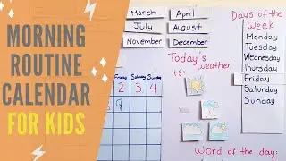 Morning Routine Calendar for Kids / Preschool Calendar