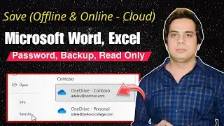 Word, Excel, Save (Offline & Online - Cloud), Backup,  Password,  Read Only !! Irfan Khan Sir NIMACT