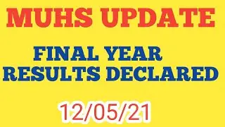 MUHS update || Final Year Results declared