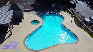 Before to After Blue Quartz Plastering Pool