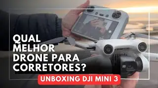 Qual melhor drone para corretores de Im&oacute;veis? unboxing Unboxing DJI MINI 3 Flymore