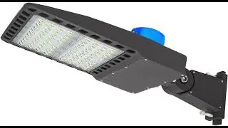 LED Parking Lot Lights Outdoor 300W with Adjustable Arm Mount, LED Shoebox Area Light 5500K