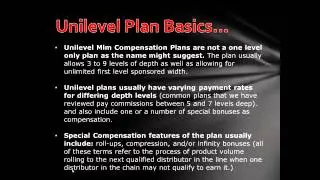 Unilevel Compensation Plan MLM Training Review