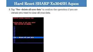 SHARP Xx304SH Aquos Hard Reset