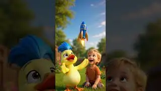 Duckling and boy launch a rocket but&hellip; 🚀 #duck #shorts #cartoon #funnyshorts