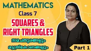 SQUAREs & RIGHT TRIANGLEs | സമചതുരങ്ങളും മട്ടത്രികോണങ്ങളും | MATHS | Part 1 | Class 7 | SCERT |