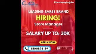 Hiring Store Manager | Salary up to 30K