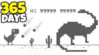 Playing Chrome Dinosaur game for 1 YEAR